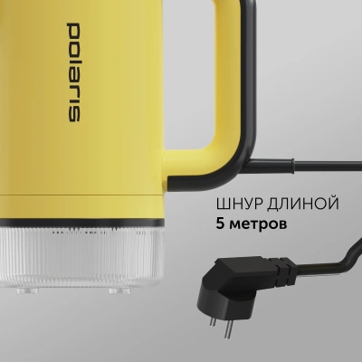 Пароочиститель ручной Polaris PSC 1712C 1700Вт черный/желтый