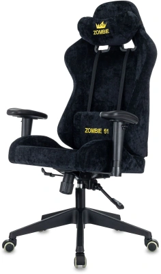 Кресло игровое Zombie 51 черный Light-20 крестов. пластик
