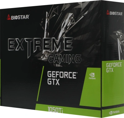 Видеокарта Biostar PCI-E 3.0 VN1055TF41 NVIDIA GeForce GTX 1050TI 4Gb 128bit GDDR5 1291/7008 DVIx1 HDMIx1 DPx1 HDCP Ret
