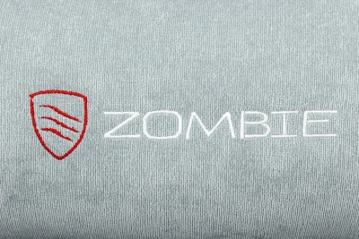 Кресло игровое Zombie Drift/F серо-голубой/черный крестов. пластик подст.для ног