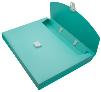 Портфель Бюрократ Пастель PASTPP01GRN 1 отдел. A4 пластик 0.7мм мятный