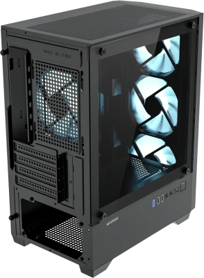 Корпус Accord ACC-195M черный без БП mATX 8x120mm 2xUSB2.0 1xUSB3.0 audio bott PSU