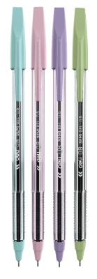 Набор ручек шариков. Deli Think EQ8-C ассорти/прозрачный d=0.5мм син. черн. (12шт)