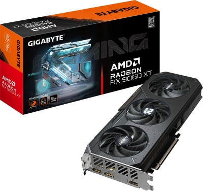 Видеокарта Gigabyte PCI-E 5.0 GV-R9060XTGAMING OC-8GD AMD Radeon RX 9060XT 8Gb 128bit GDDR6 2780/20000 HDMIx1 DPx2 HDCP Ret