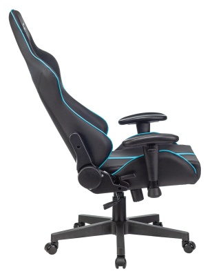 Кресло игровое A4Tech X7 GG-1200 черный/голубой экокожа крестов. пластик