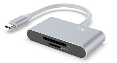 Устройство чтения карт памяти USB Type-C Digma CR-C2501-S серебристый