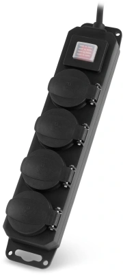 Сетевой фильтр Buro 400MDP-5-B 5м (4 розетки) черный (коробка)