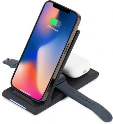 Беспроводное зар./устр. Buro CWC-QC5 15W 3A (QI) USB-C универсальное черный (CWC-QC5A15BK)