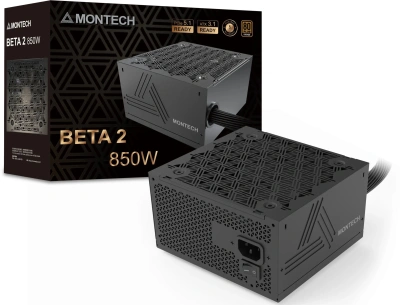 Блок питания Montech ATX 850W BETA 2 80+ bronze (20+4pin) APFC 120mm fan 6xSATA RTL