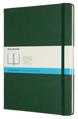 Блокнот Moleskine CLASSIC QP093K15 XLarge 190х250мм 192стр. пунктир твердая обложка зеленый