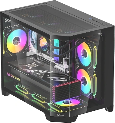 Корпус Formula Crystal Z6M Floe черный без БП mATX 4x120mm 2xUSB3.0 audio bott PSU