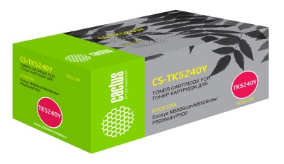 Картридж лазерный Cactus CS-TK5240Y TK-5240Y желтый (3000стр.) для Kyocera Ecosys M5526cdn/M5526cdw/P5026cdn/P5026cdw
