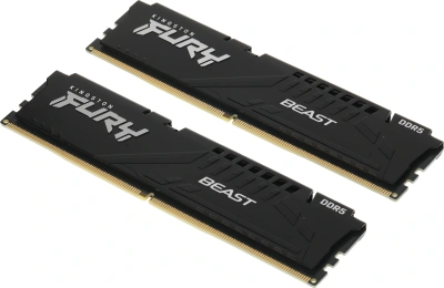 Память DDR5 2x32GB 5600MHz Kingston KF556C40BB2K2-64 Fury Beast Black RTL PC5-44800 CL40 DIMM UDIMM 288-pin 1.25В dual rank с радиатором Ret