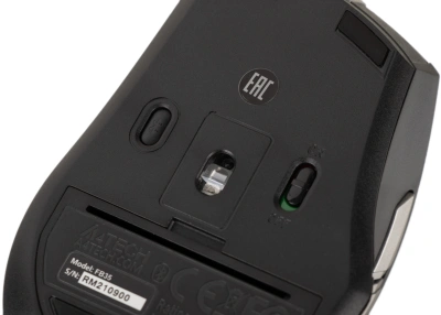 Мышь A4Tech Fstyler FB35 серый оптическая 2000dpi беспров. BT/Radio USB для ноутбука 6but (FB35 SMOKY GREY)