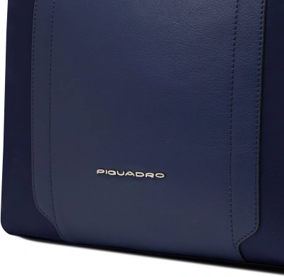 Рюкзак женский Piquadro Lyra CA6216W92T/BLU темно-синий нейлон/натур.кожа