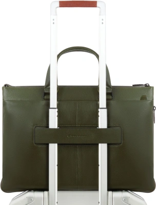 Деловая сумка мужская Piquadro Russel CA4021W137/VE2 с отделением для ноутбука 15.6" хаки натур.кожа