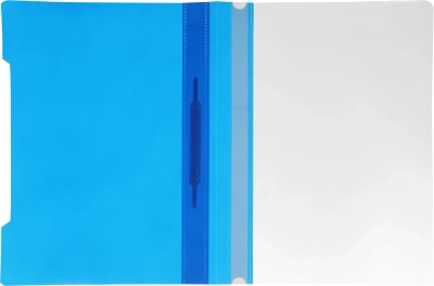 Папка-скоросшиватель Бюрократ -PS20BLUE A4 прозрач.верх.лист пластик синий 0.12/0.16