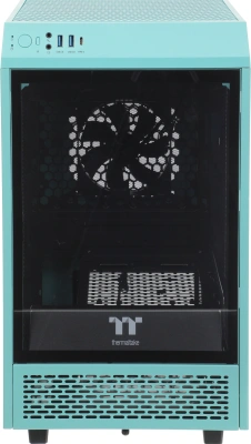Корпус Thermaltake The Tower 100 Turquoise голубой без БП miniITX 1x120mm 3x140mm 2xUSB3.0 audio bott PSU
