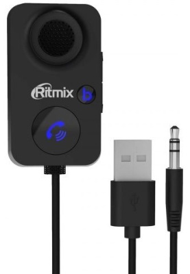 Автомобильный FM-модулятор Ritmix BTR-100 черный BT (80001126)