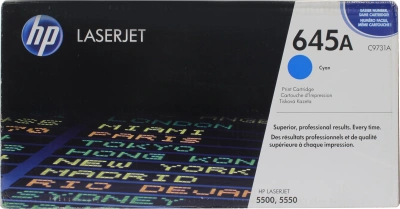 Картридж лазерный HP 645A C9731AC голубой (12000стр.) для HP 5500/5550/5550dn/5550dtn/5550hdn/5550n (техн.упак)