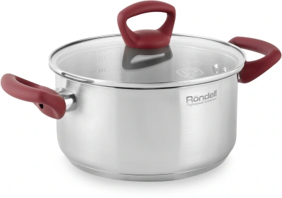 Кастрюля Rondell Heidi RDS-1112 2л. d=18см (с крышкой) стальной