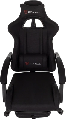 Кресло игровое Zombie Shadow черный Neo Black с подголов. крестов. пластик подст.для ног пластик черный