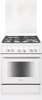 Плита Газовая Gefest ПГ 6300-02 0340 Т белый (стеклянная крышка) реш.чугун