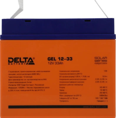 Батарея для ИБП Delta GEL 12-33 12В 33Ач