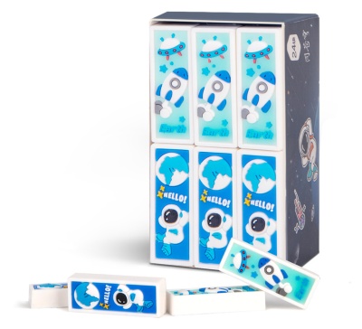 Ластик Deli 71133 110x62x47мм ПВХ ассорти