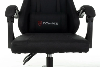 Кресло игровое Zombie Rudger черный с подголов. крестов. пластик