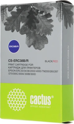 Картридж матричный Cactus CS-ERC38B/R черный/красный для Epson ERC 30/34/38, UT2000/4000