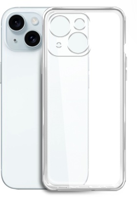 Чехол (клип-кейс) BoraSCO для Apple iPhone 15 Plus Silicone Case прозрачный (72410)