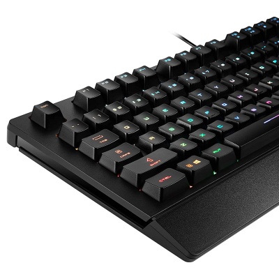 Клавиатура MSI Vigor GK20 RU черный USB Multimedia for gamer LED (подставка для запястий) (S11-04RU230-CLA) кабель 1.8м