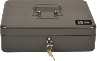 Ящик для денег без номинала Cactus CS-CB-004GY CS-CB-004 90x300x240 серый сталь 1.967кг