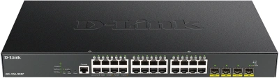 Коммутатор D-Link DGS-1250-28XMP/RU/A1A (L3) 24x1Гбит/с 4SFP+ 24PoE 370W управляемый