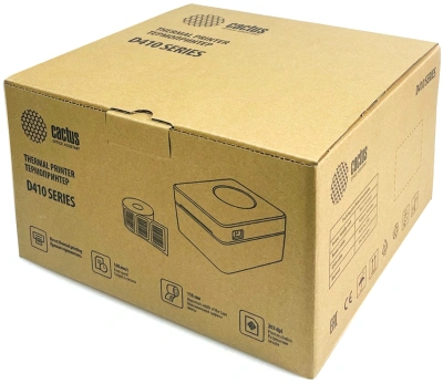 Термопринтер Cactus CS-TP-D410U-W 203dpi 160мм/с/USB для печ.этик. белый