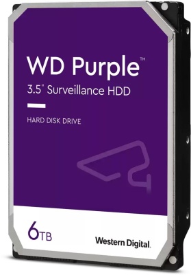 Жесткий диск WD SATA-III 6TB WD64PURZ Surveillance Purple (5400rpm) 256Mb 3.5"