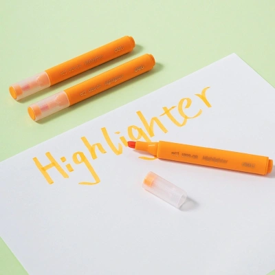 Текстовыделитель Deli EU12S-OR скошенный пиш. наконечник 1-5мм оранжевый коробка картонная