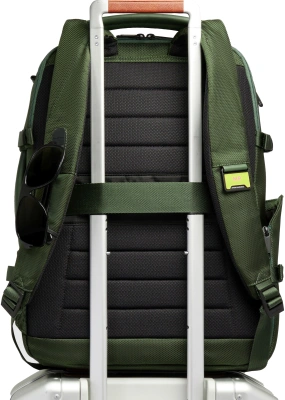 Рюкзак мужской Piquadro Lyss CA6929S143BM/VE зеленый тимьяновый полиэстер/натур.кожа