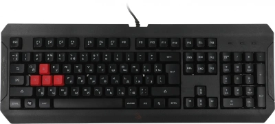 Клавиатура A4Tech Q100 черный USB for gamer LED (Q100 USB) кабель 1.8м