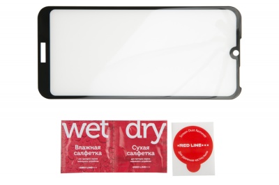 Защитное стекло для экрана Redline черный для Huawei Honor 8S 3D 1шт. (УТ000018105)