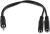 Адаптер аудио Buro BU-2XJACK-JACK 2xJack 3.5 (f)/Jack 3.5 (m) 0.2м. черный
