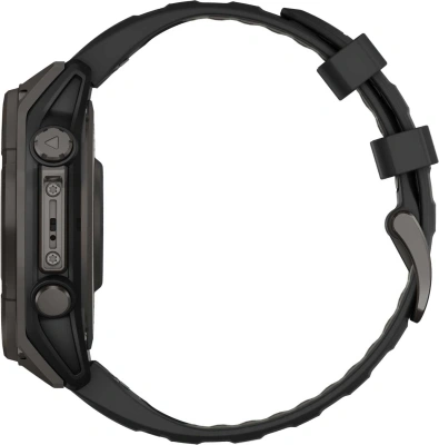 Смарт-часы Garmin Fenix 8 Solar Sapphire 47мм 1.3" корп.серый рем.черный (010-02906-11)