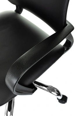 Кресло Бюрократ CH-695NSL черный экокожа крестов. металл хром