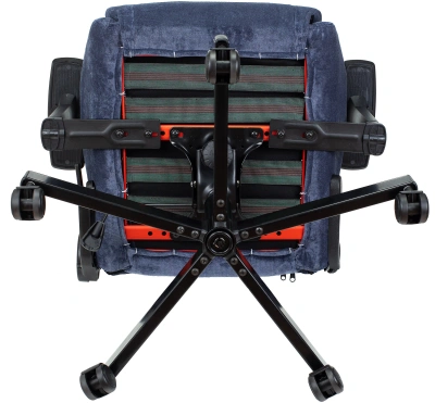 Кресло игровое Knight N1 Fabric синий Light-27 с подголов. крестов. металл
