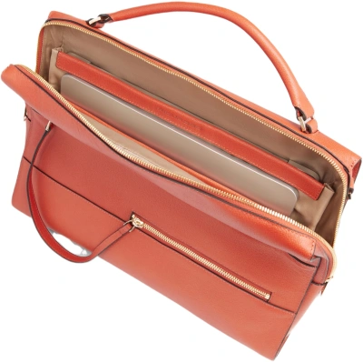 Деловая сумка женская Piquadro Patricia CA4098W140/AR с отделением для ноутбука 14" коралловая натур.кожа