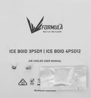 Устройство охлаждения(кулер) Formula Ice Boid 3PSD9 Soc-AM5/AM4/1200/1700/1851 черный 4-pin 26.43dB Al+Cu 140W 332gr Ret