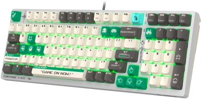 Клавиатура A4Tech S98 Pixels механическая белый/бежевый USB for gamer LED (S98) кабель 1.8м