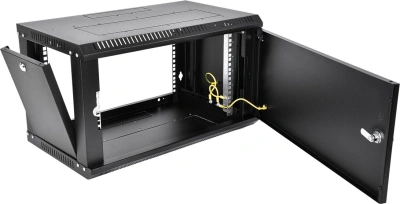 Шкаф коммутационный ЦМО ШРН-Эконом (ШРН-Э-6.500.1-9005) настенный 6U 600x520мм пер.дв.металл 75кг черный 470мм 14.5кг 180град. 345мм IP20 металл