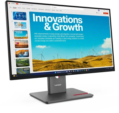 Монитор Lenovo 23.8" ThinkVision P24QD-40 черный IPS LED 4ms 16:9 HDMI матовая HAS Piv 1500:1 300cd 178гр/178гр 2560x1440 120Hz DP QHD USB